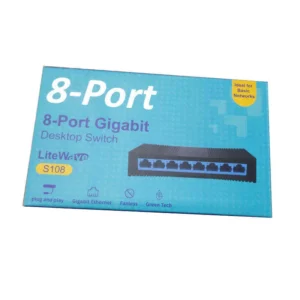 Commutateur réseau de bureau Gigabit TP-LINK S108 8 ports neuf d'origine avec fonctions PoE SNMP QoS, 1 an de garantie FTTH ONU, couleur noire